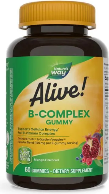 Nature's Way Alive B-Complex Gummies в подкрепа на клетъчната енергия х 60 желирани таблетки