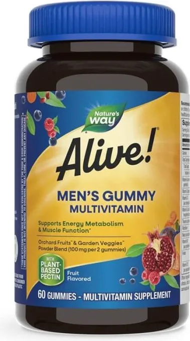 Nature's Way Alive Men's Gummy Multivitamin Mултивитамини за мъже х 60 желирани таблетки