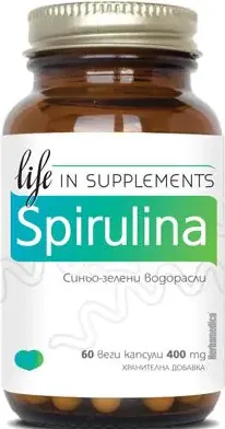 Herbamedica Spirulina Спирулина за имунната и сърдечно–съдовата система 400 мг х 60 капсули
