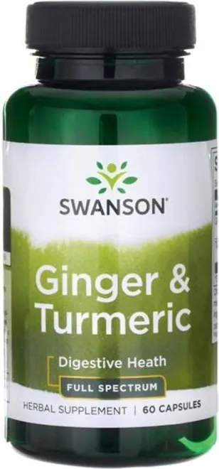 Swanson Ginger and Turmeric Джинджифил и куркума х 60 капсули