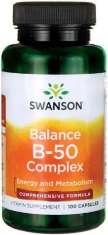 Swanson Balance B-50 Complex Витамини В Комплекс х100 капсули