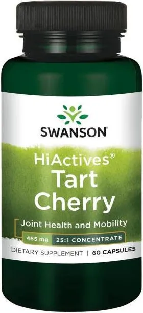 Swanson HiActives Tart Cherry Високоактивен екстракт от череша 465 мг х 60 капсули