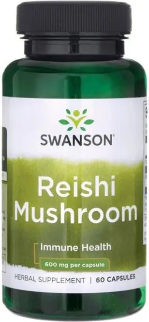 Swanson Reishi Mushroom Гъба Рейши 600 мг х 60 капсули