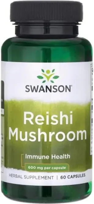 Swanson Reishi Mushroom Гъба Рейши 600 мг х 60 капсули