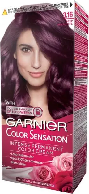 Garnier Color Sensation Трайна боя за коса, 3.16 Deep Amethyste