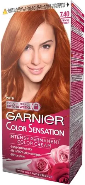 Garnier Color Sensation Трайна боя за коса, 7.40 Intense Amber