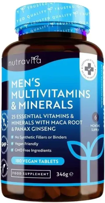 Мултивитамини и минерали за мъже х 180 веган таблетки Nutravita
