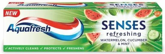 Aquafresh Senses Refreshing Паста за зъби диня, краставица и мента 75 мл