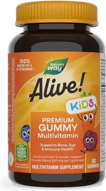 Nature's Way Alive Kids Premium Алайв мултивитамини за деца х 90 желирани таблетки