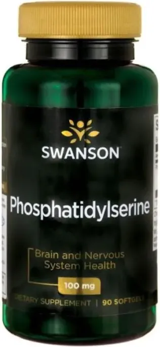 Swanson Phosphatidylserine Фосфатидилсерин за здравето на психиката х90 капсули