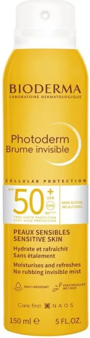 Bioderma Photoderm Слънцезащитен прозрачен спрей SPF50+ 150 мл