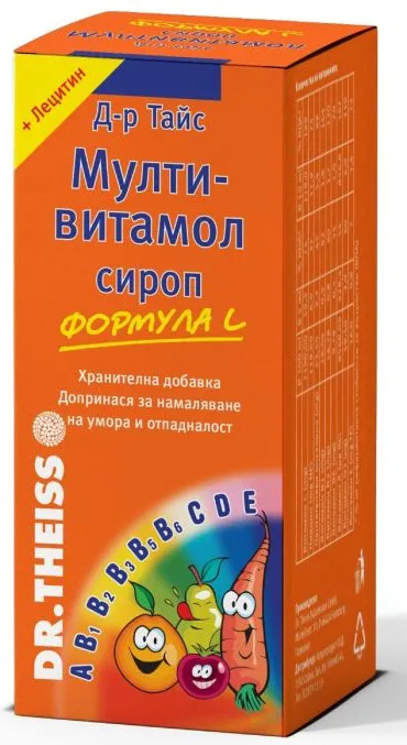 Dr. Theiss Мултивитамол Формула L Сироп за нормално функциониране на имунната система 200 мл