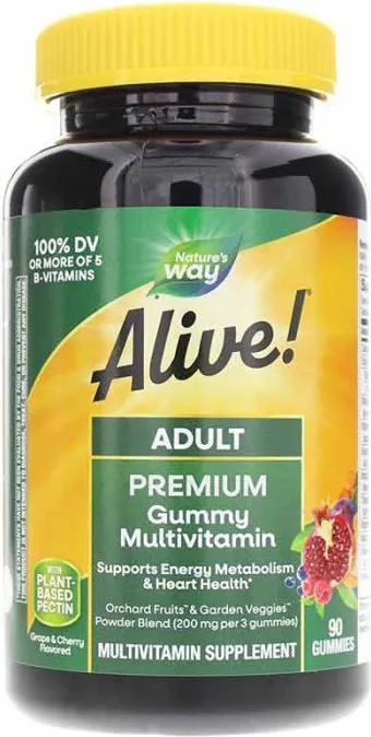 Nature's Way Alive Multi-Vitamin Алайв мултивитамини за възрастни 90 желирани таблетки