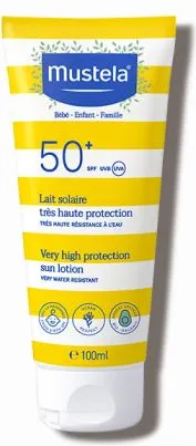 Mustela Слънцезащитен лосион за лице и тяло за бебета и деца SPF50+ 100 мл