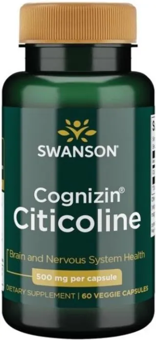 Swanson Cognizin Citicoline Когнизин цитиколин за памет и концентрация 60 капсули