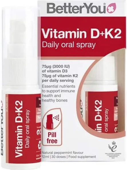 BetterYou DLux Витамин D + K2 Орален спрей 12 мл