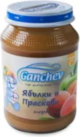 Ganchev Пюре ябълки и праскови 4М+ 190 гр