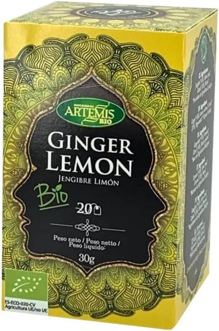 Ginger Lemon Био Чай джинджифил и лимон 30 гр х 20 филтърни пакетчета Artemis Bio