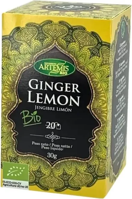 Ginger Lemon Био Чай джинджифил и лимон 30 гр х 20 филтърни пакетчета Artemis Bio