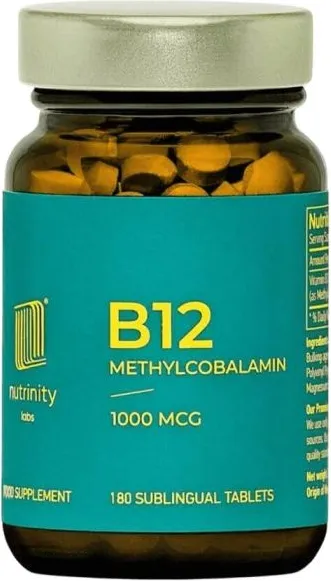 Vitamin B12 Витамин Б12 Метилкобаламин 1000 мкг х 180 таблетки Nutrinity Labs