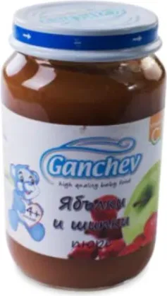 Ganchev Пюре ябълки и шипки 4М+ 190 гр