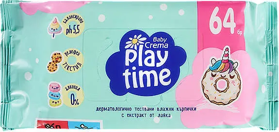 Бебешки влажни кърпи PlayTime