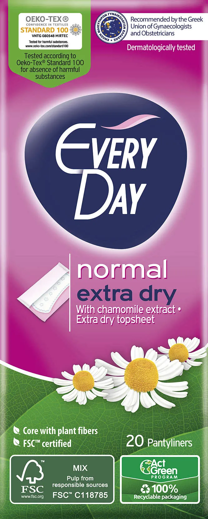 Ежедневни превръзки Extra dry