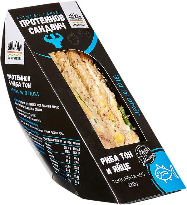 Протеинов сандвич
с риба тон