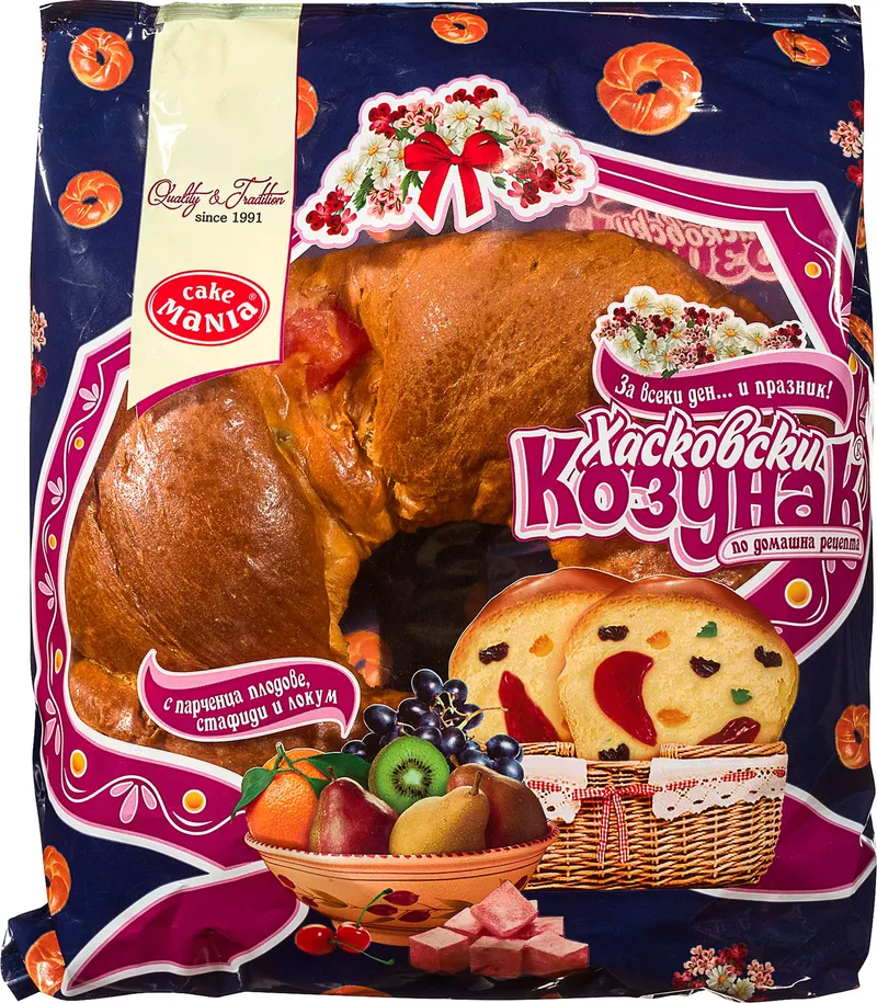 Mania Козунак с локум и парч.плодове 450 450g