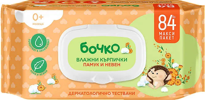 бебешки влажни кърпи 84бр