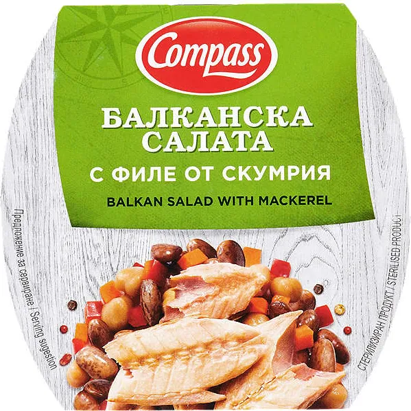 Салата с филе от скумрия