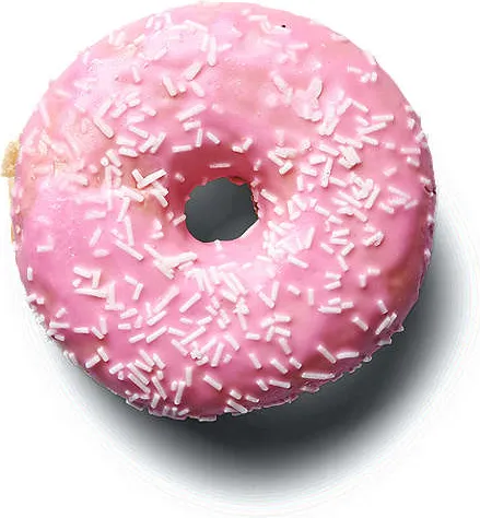 с розова глазура и поръска