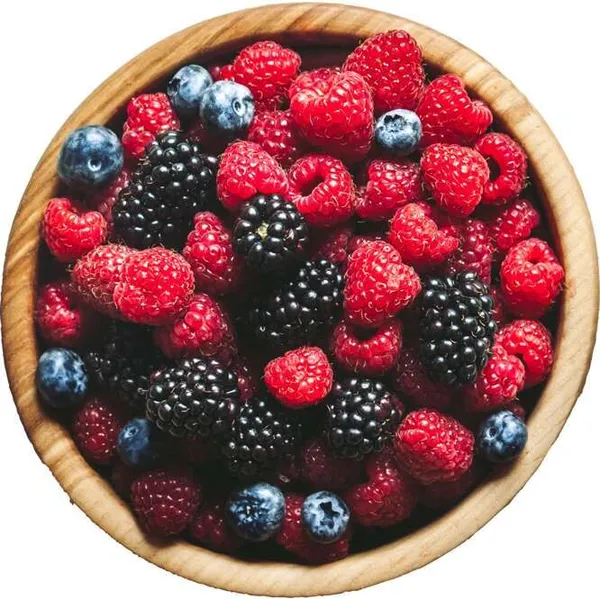 малини, къпини и боровинки