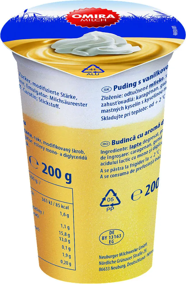 Пудинг със сметана
различни видове