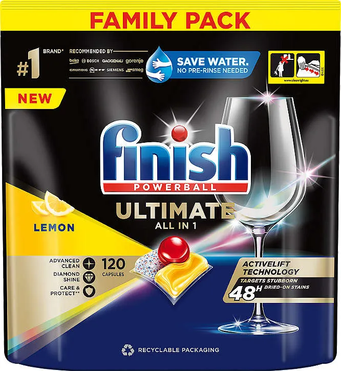 Таблетки за съдомиялна
All in One лимон- 120бр.