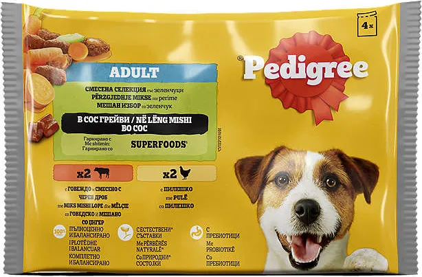 Пауч за куче различни видове
4 х 100 гр.