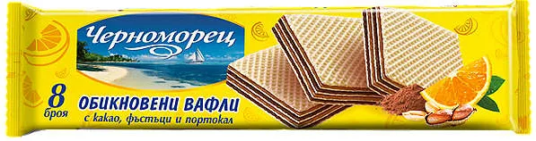 Обикновени вафли
с фъстъци и портокал