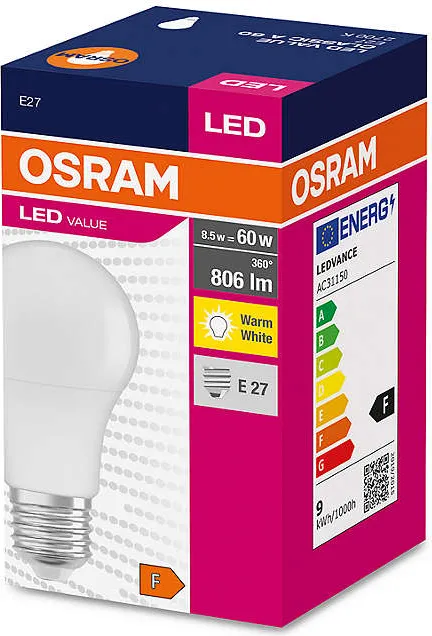 LED VALUE лампа 2700 K, 4000 K или 6500 К