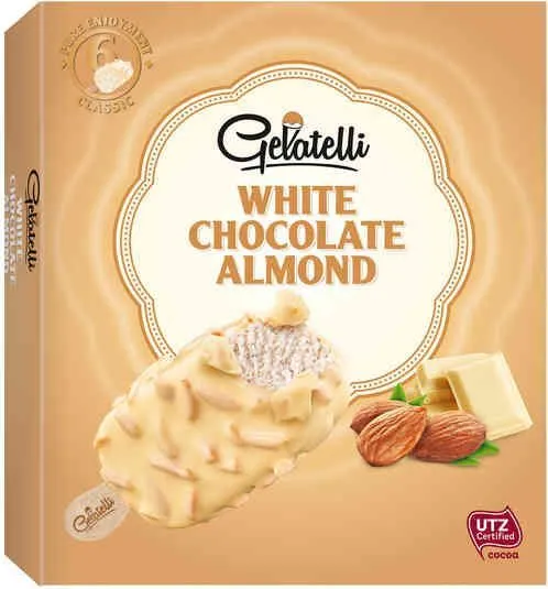 Сладолед на клечка с бадеми