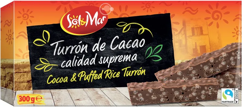 Турон с шоколад и екструдиран ориз