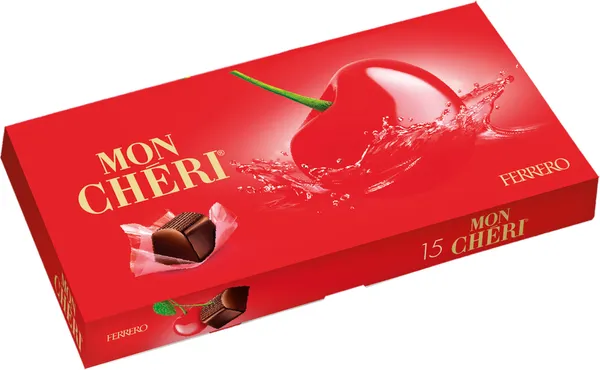 Ferrero Mon Cheri Шоколадови бонбони с ликьор и череши