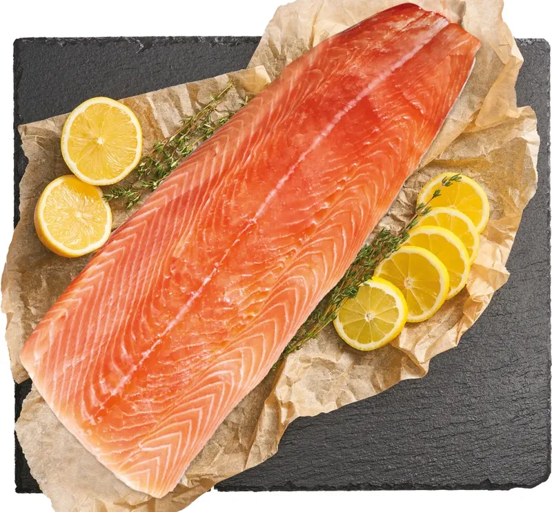 Филе от прясна сьомгова пъстърва