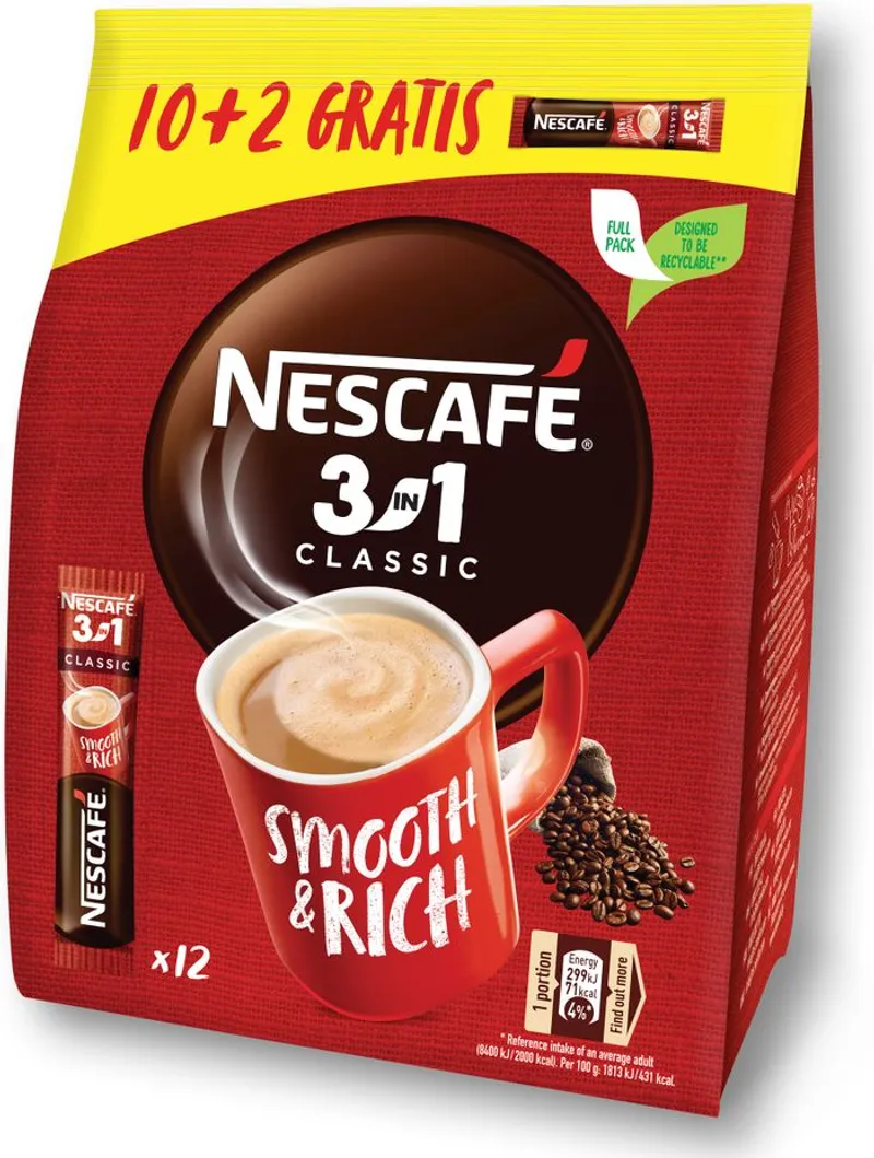 Nescafé 3 в 1 Разтворимо кафе