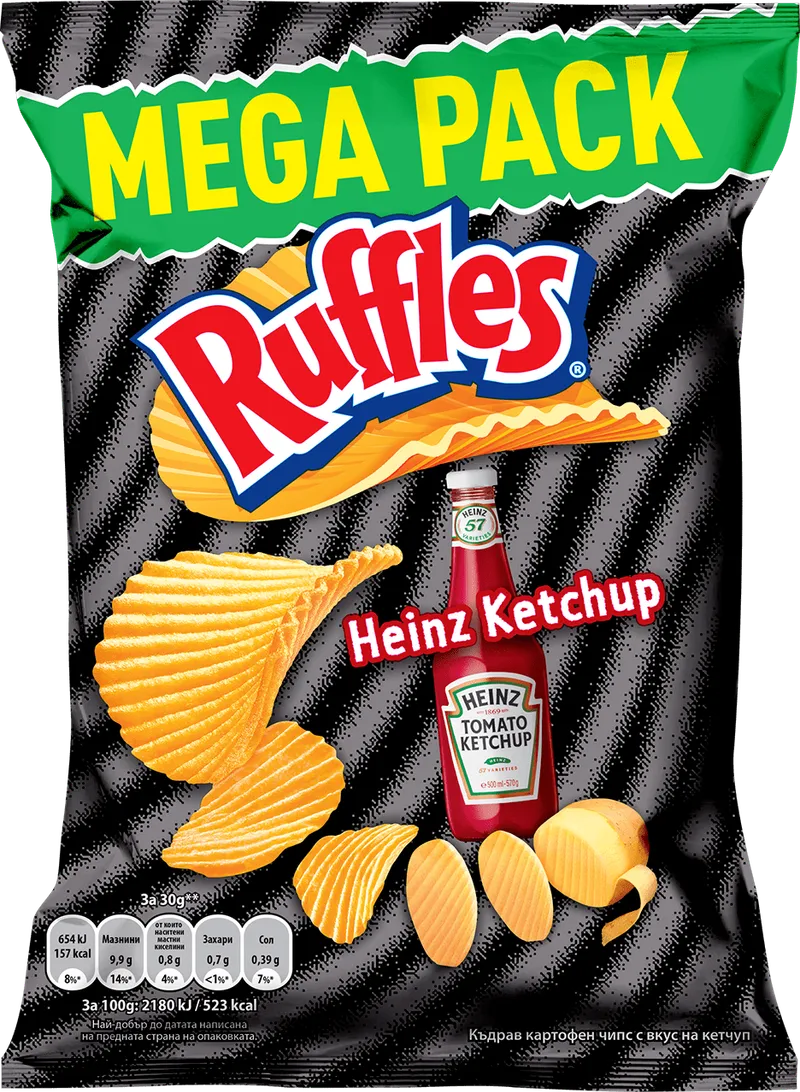 Чипс RUFFLES с кетчуп Heinz 260 г