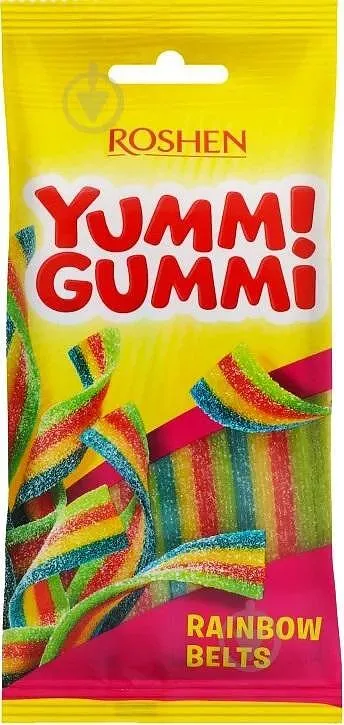 Бонбони YUMMI GUMMI желирани лентички 70 г