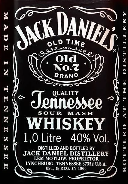 Уиски JACK DANIEL'S 40% алк. 1 л.