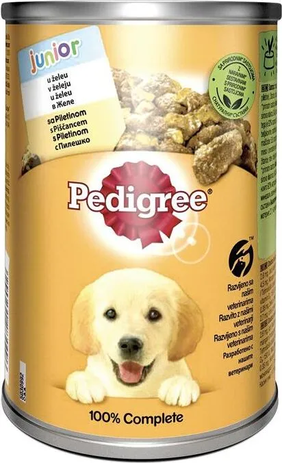 Консервирана храна за кучета PEDIGREE Junior  с  пиле, 400гр