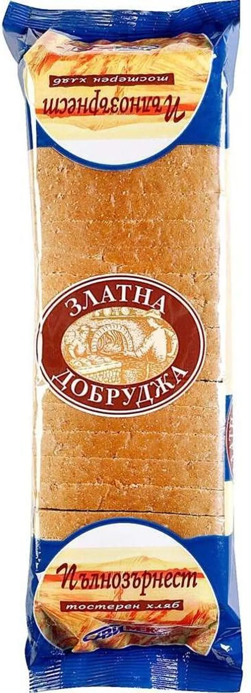 Хляб ЗЛАТНА ДОБРУДЖА пълнозърнест за тостер 500 г