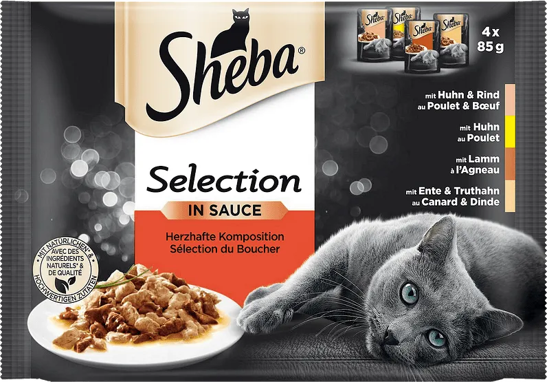 Пауч котка SHEBA месно меню 4x85г