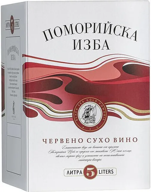 Вино ПОМОРИЙСКА ИЗБА Червено 5 л.